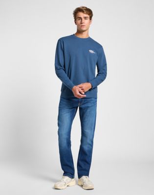 Пуловер Lee Regular Fit Crewneck Sweatshirt XXL Синьо | 112363878, 1