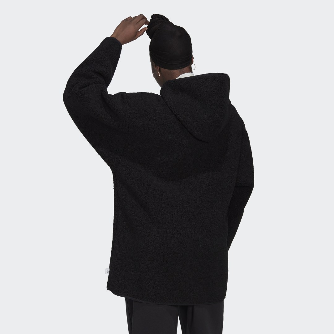 Яке adidas Originals Polar Fleece Long Hooded Jacket Черно | HM2841, 1