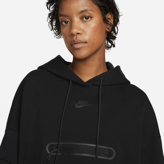Суитчър Nike Sportswear Tech Fleece Over-Oversized Crop Pullover Hoodie Черно | DR4973-010, 1