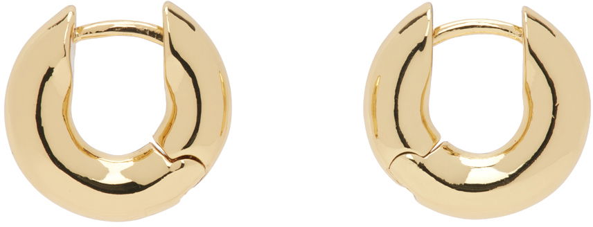 Обеци Anine Bing ANINE BING Small Bold Link Hoop Earrings Металик | A-15-3255-920, 0
