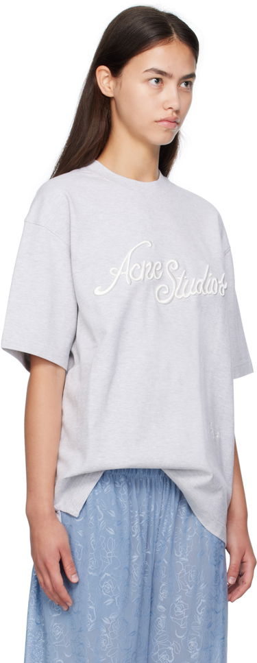 Тениска Acne Studios Acne Studios Logo T-Shirt Сиво | CL0370-, 4