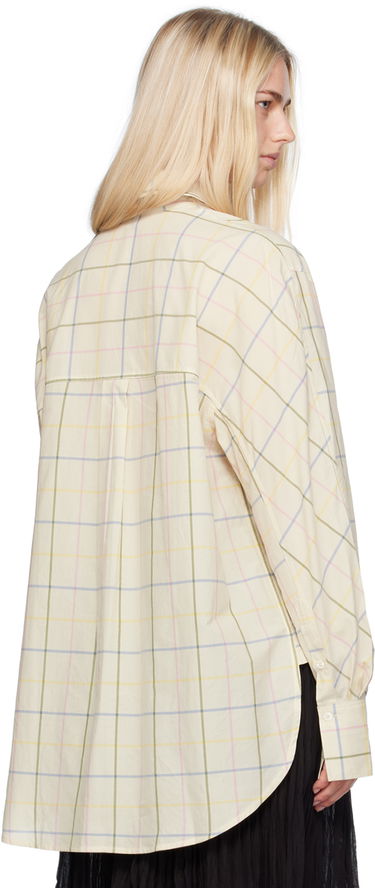 Риза TOTEME TOTEME Droptail Plaid Shirt Бяло | 243-WRT2522-FB0203, 2