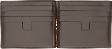 Портфейл Tom Ford Tom Ford T Line Nubuck Money Clip Wallet Кафяво | Y0231-ICL113G, 2