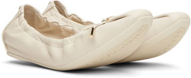 Грижа за обувките FERRAGAMO Salvatore Ferragamo Elasticated Ballerina Flats Бежово | 779657, 3