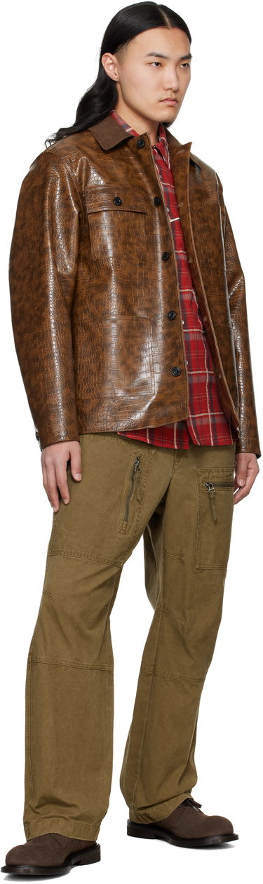 Яке Andersson Bell Andersson Bell Work Faux-Leather Jacket Кафяво | awa679m, 3