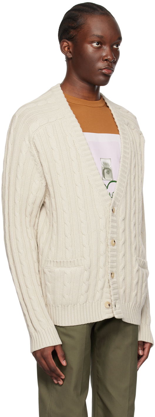 Пуловер Helmut Lang Helmut Lang Cable Knit Cardigan Бежово | N04HM704, 1