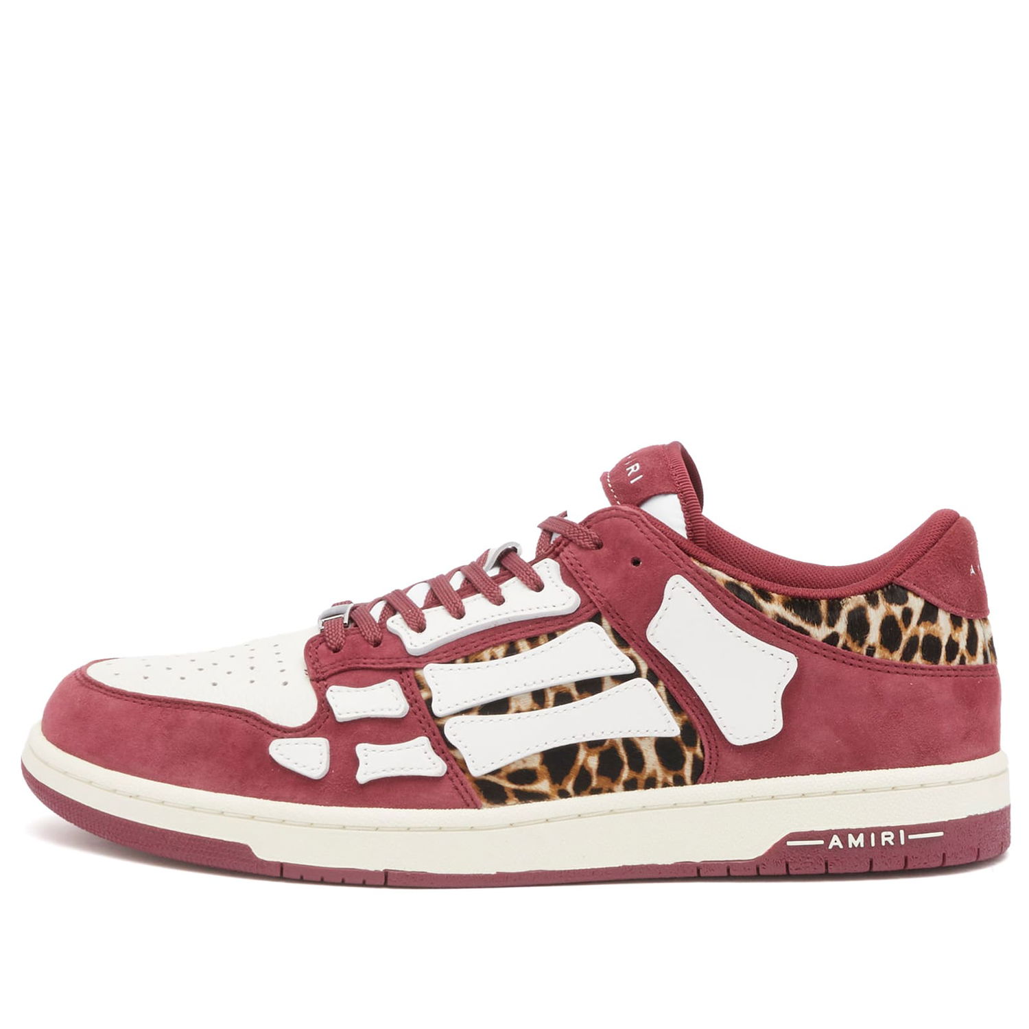 Кецове и обувки AMIRI Leopard Skel Top Low Sneaker Бургунди | AMFOSR1058-652, 0