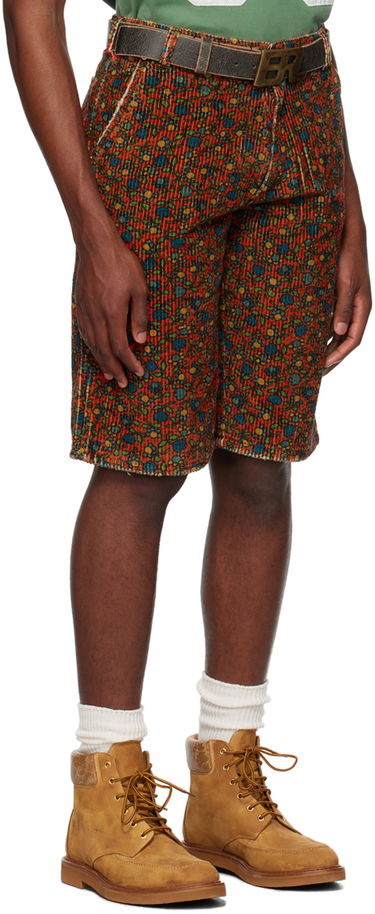 Къси панталони ERL Printed Corduroy Shorts Кафяво | ERL06P008, 1