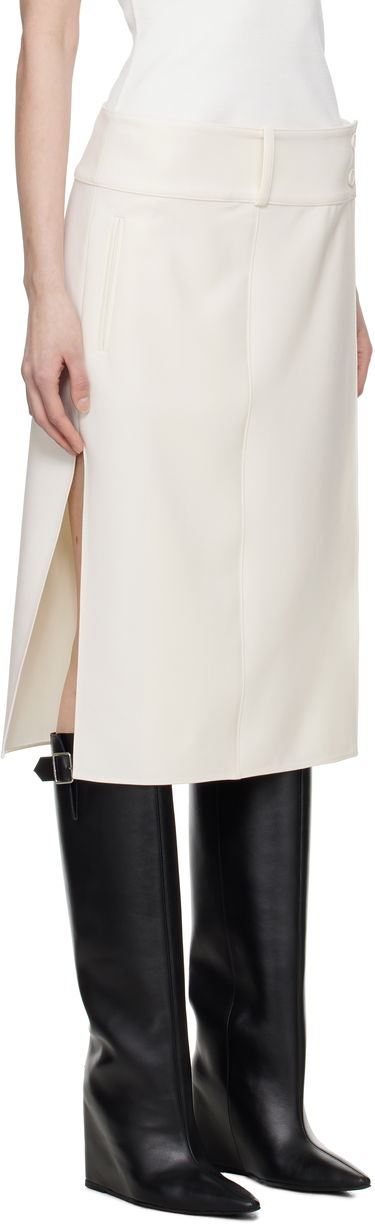 Пола Courrèges Courrèges Belted Slit Midi Skirt Бяло | 125CJU221PL0170, 1