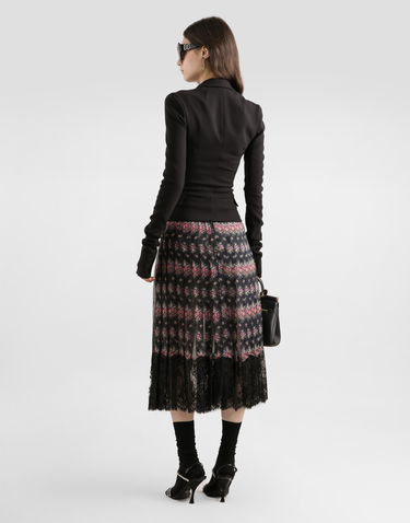 Пола Dolce & Gabbana Small Flower Bouquets-print Pleated Chiffon Skirt Многоцветен | F4DB4TFSSLBHN5XK, 2