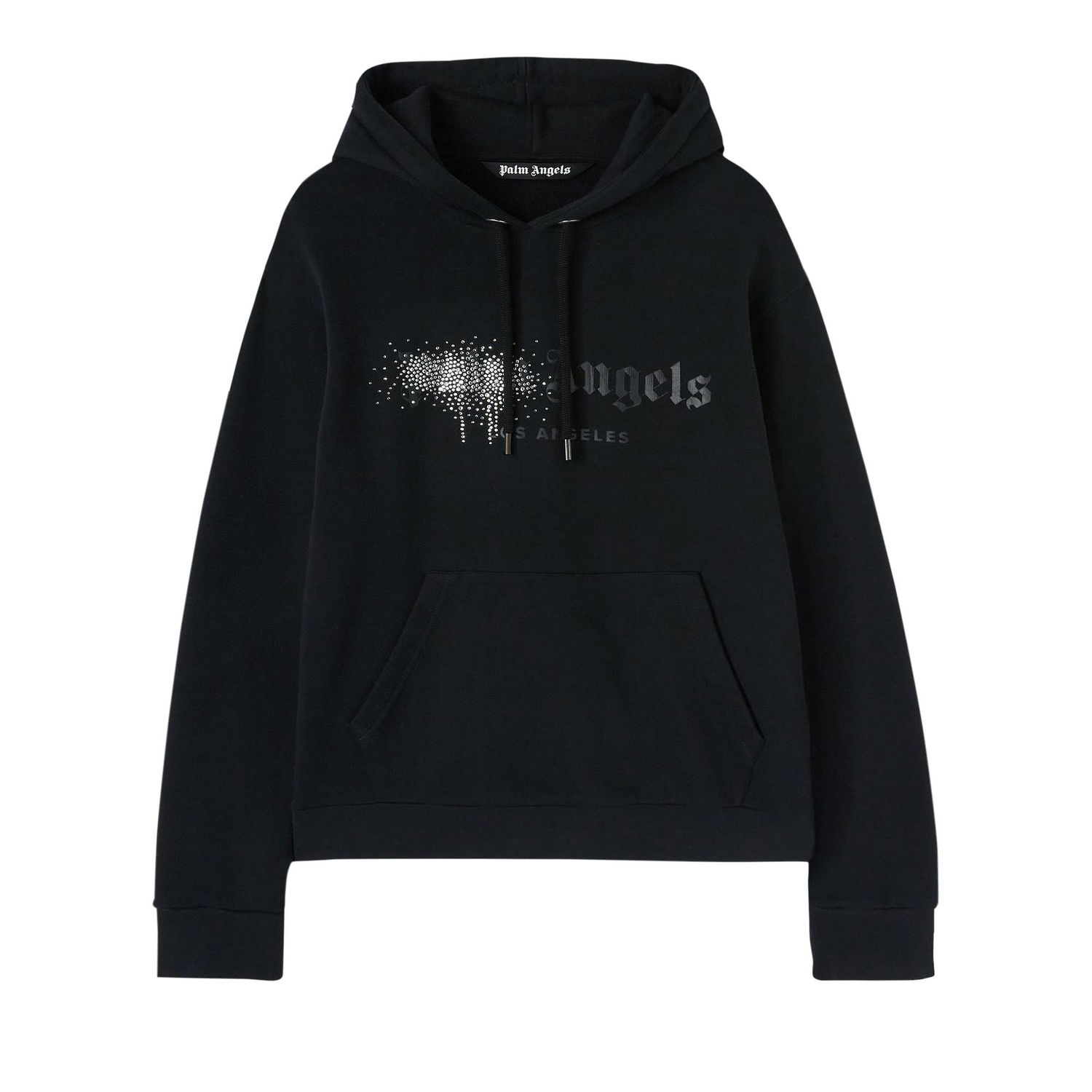 Суитчър Palm Angels Rhinestone Sprayed Hoody Черно | PMBB003F22FLE0011010, 1