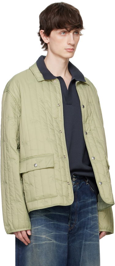 Пухо яке MAISON KITSUNÉ Maison Kitsuné Quilted Chore Jacket Зелено | OM02114WW9047, 1