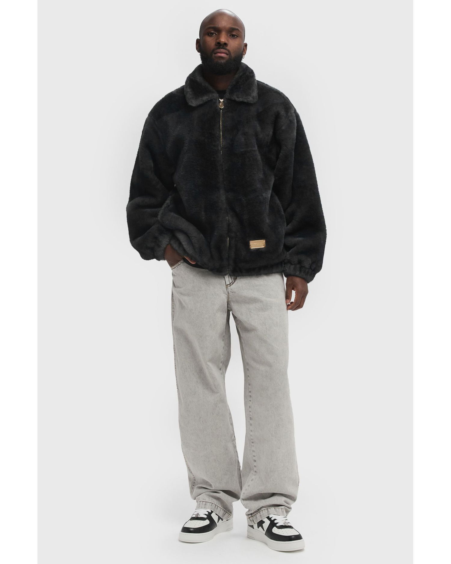 Яке бомбър BAPE CAMO FLUFFY JACKET Черно | 001LJK801319MBLK, 1