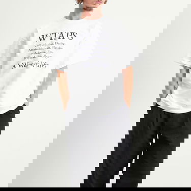 Тениска WTAPS T-Shirt with Philosophical Text Print Бяло | 251ATDT-STM08S-WHT, 2