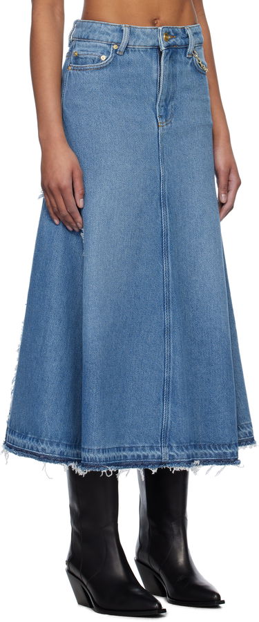 Пола GANNI GANNI Denim Midi Skirt Синьо | J1601, 1