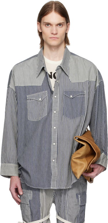 Риза R13 R13 Oversized Cowboy Shirt Синьо | R13MD028-D212A, 0