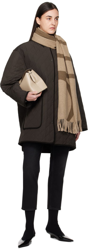 Шал TOTEME TOTEME Monogram Jacquard Wool Scarf Кафяво | 234-WSC908-FB0050, 2