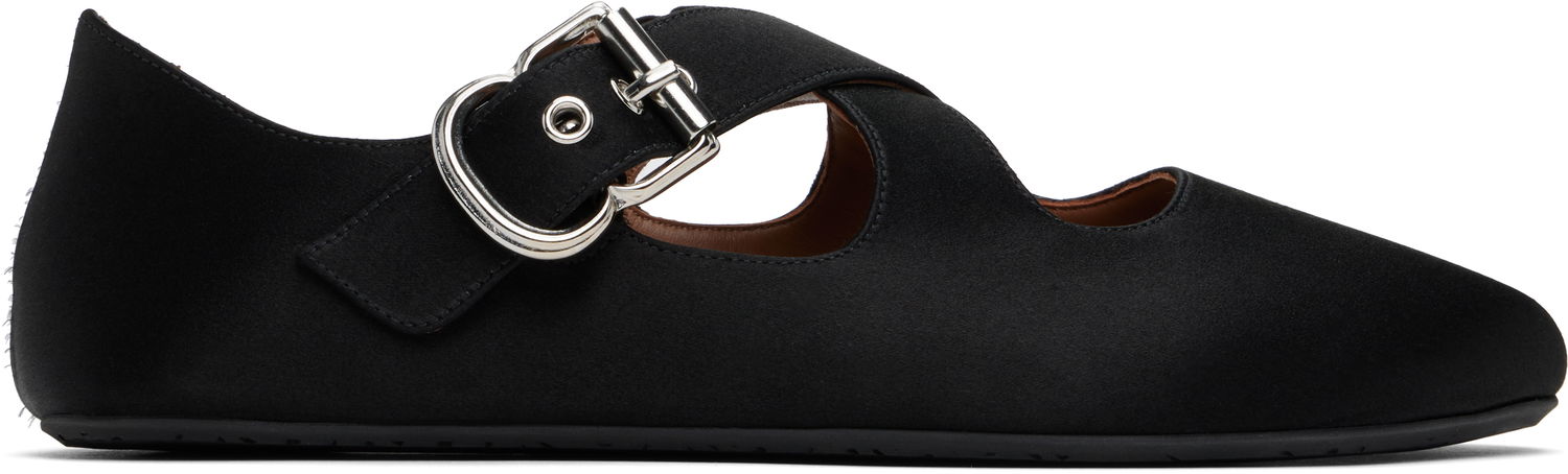 Кецове и обувки Alaïa ALAÏA Criss Cross Ballerina Flats Черно | AA3A046TK019, 0