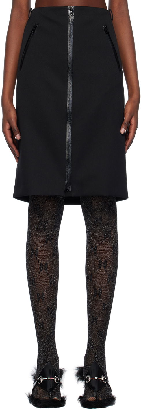 Пола Gucci Belted Midi Skirt Черно | 761364 Z8BPC, 0