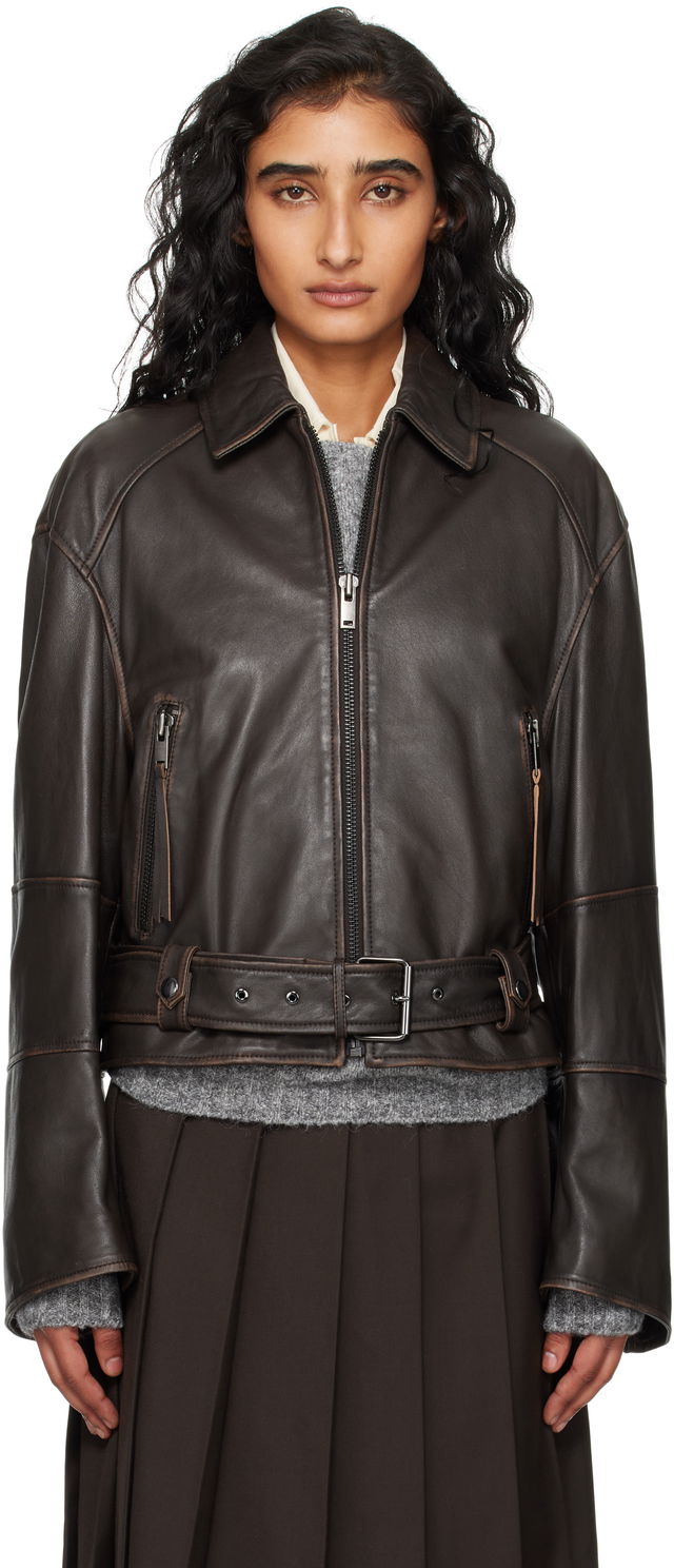 Weekend Max Mara Egizio Leather Jacket