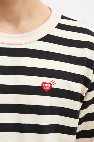 Тениска Human Made Striped Long Sleeve T-Shirt Бяло | HM28CS039, 3