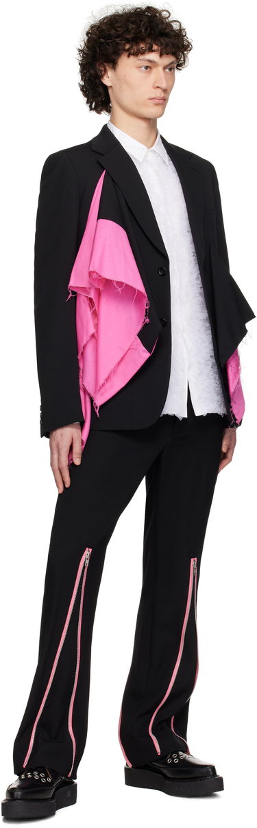 Яке Comme des Garçons Comme des Garçons Homme Plus Gabardine Blazer with Draped Detail Черно | PO-J054-051, 3