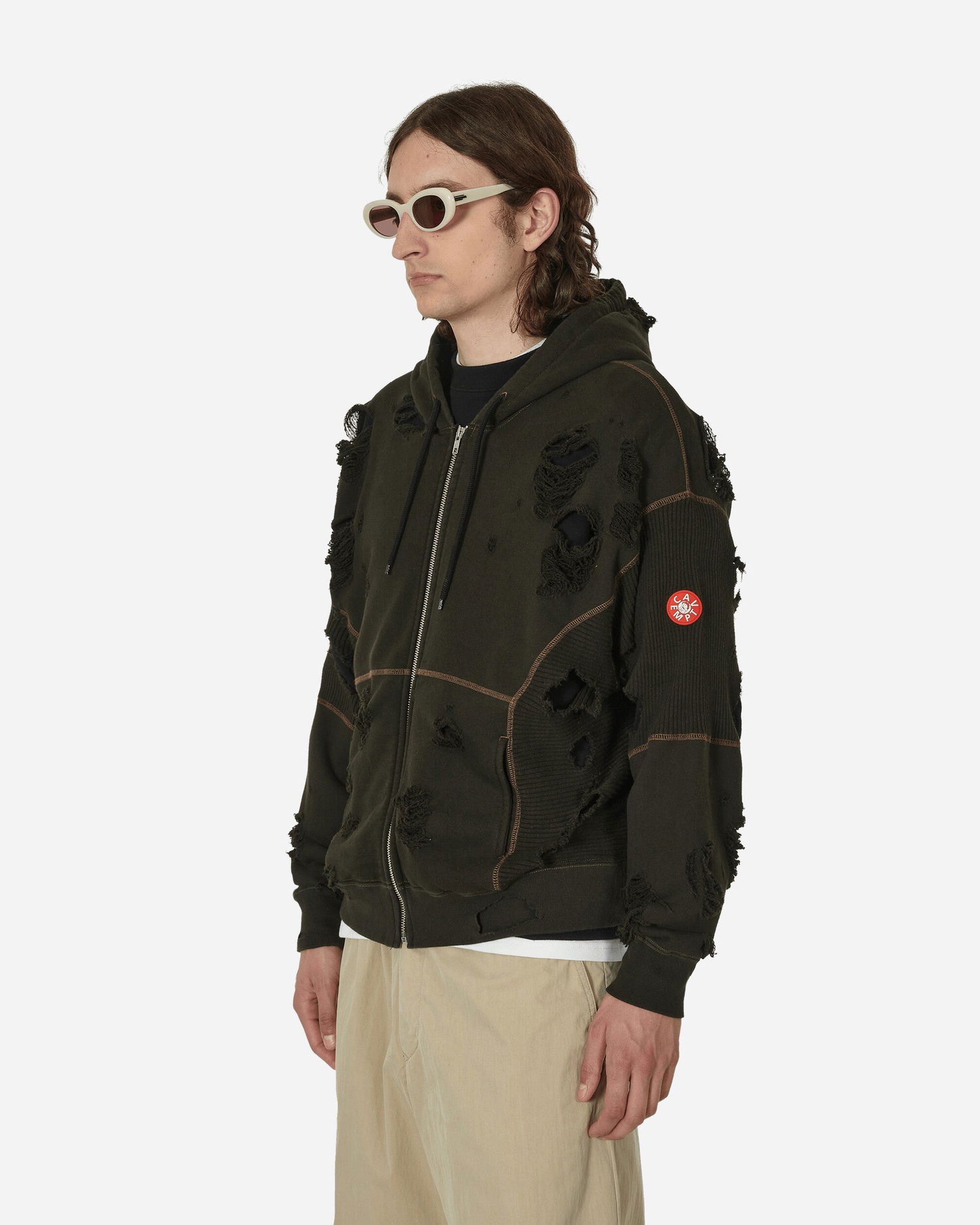 Суитчър Cav Empt Plague Wide Rib Cut Zip Hooded Sweatshirt Черно | CES23CS16 001, 1