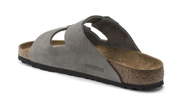 Кецове и обувки Birkenstock Arizona Nubuck Leather Narrow Fit Sandals Сиво | 1020707, 6