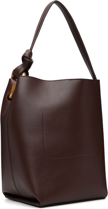 Голяма пазарска чанта JW Anderson JW Anderson 'The JWA Corner Bucket' Leather Tote with Sculptural Handle Кафяво | HB0737-LA0232, 2