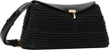 Чанта през рамо TOTEME TOTEME T-Lock Woven Leather Clutch Bag Черно | 252-WAL950-LE0134, 1