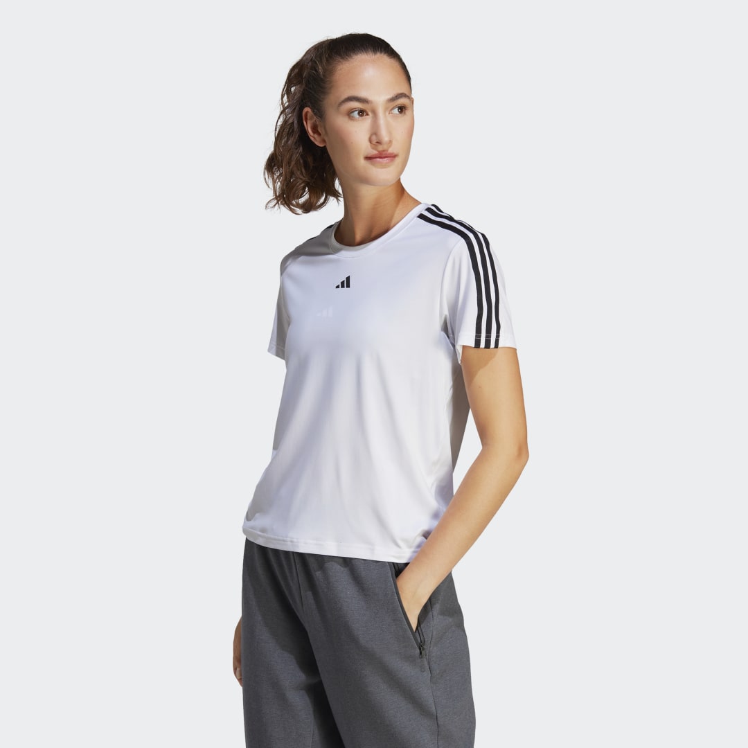 Тениска adidas Originals AEROREADY Train Essentials 3-Stripes Бяло | IC5040, 0