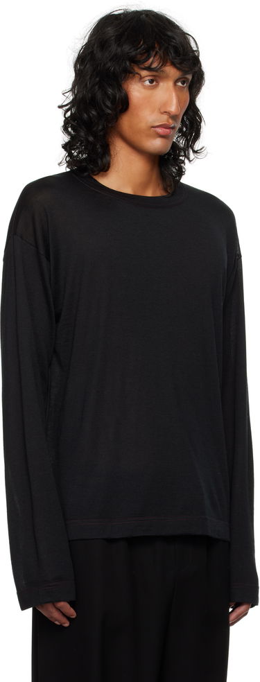 Пуловер The Row The Row Angelo Long Sleeve T-Shirt Черно | 776-Y806, 1