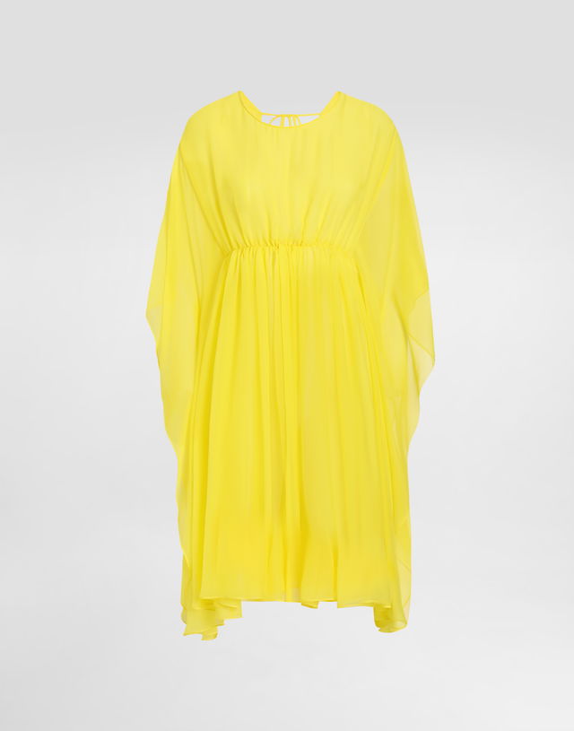 Dolce & Gabbana Silk Chiffon Caftan With Drawstring