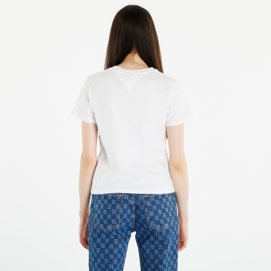 Тениска Tommy Hilfiger TOMMY JEANS Regular Color Serif T-Shirt Бяло | DW0DW15447 YBR, 1