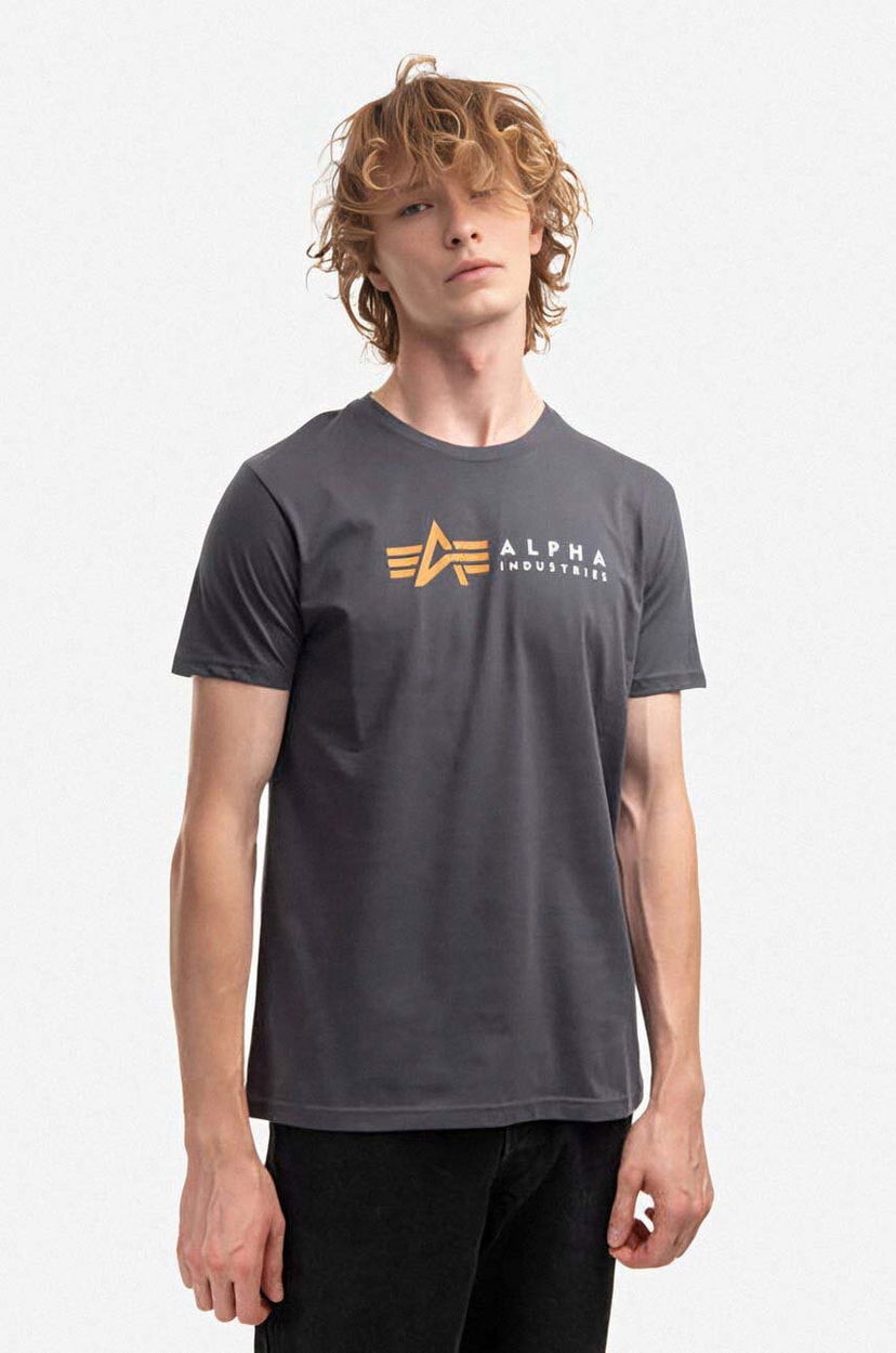 Тениска Alpha Industries Alpha Industries Printed T-Shirt Сиво | 118502.136