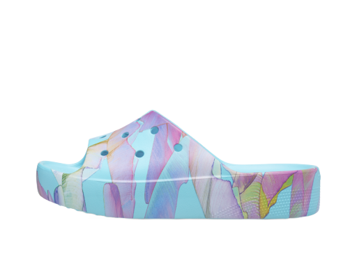 Кецове и обувки Crocs Classic Platform Palm Print Slides Синьо | 208607-4NQ