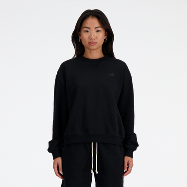 Суитчър New Balance Athletics French Terry Crew Sweatshirt Черно | WT41500-BK, 1