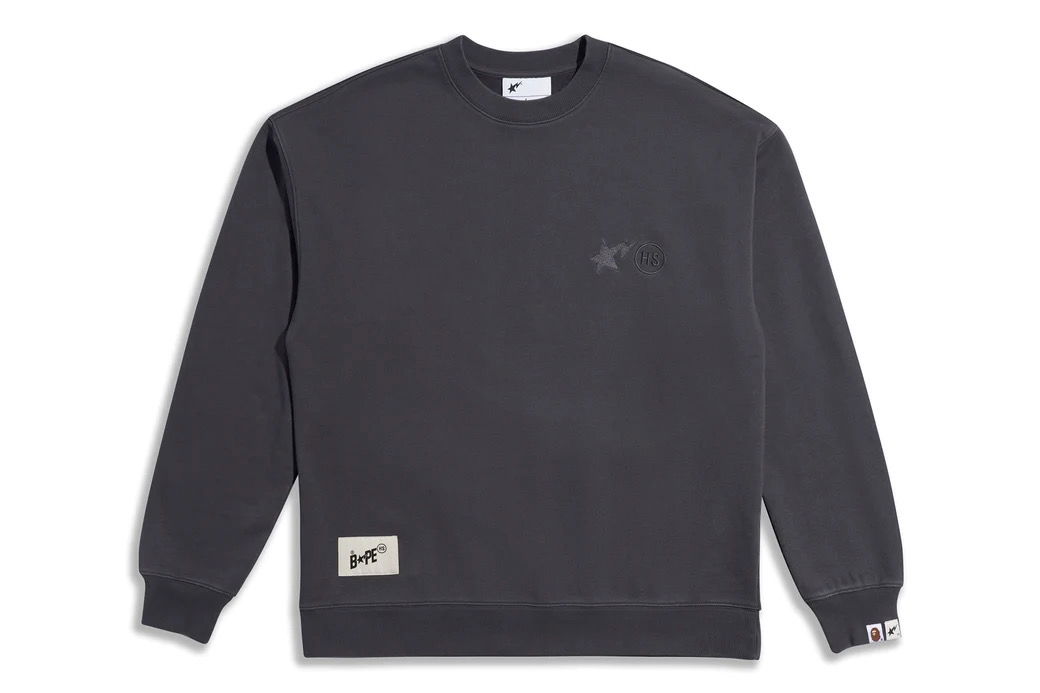 Суитчър BAPE BAPE x Highsnobiety Crewneck Charcoal Сиво | 1J73-113-902, 0
