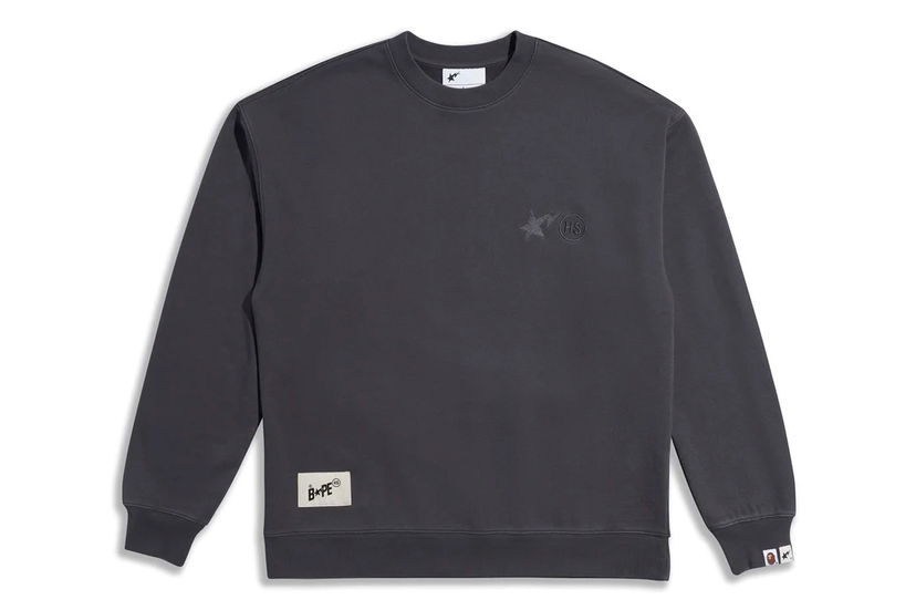 Суитчър BAPE BAPE x Highsnobiety Crewneck Charcoal Сиво | 1J73-113-902