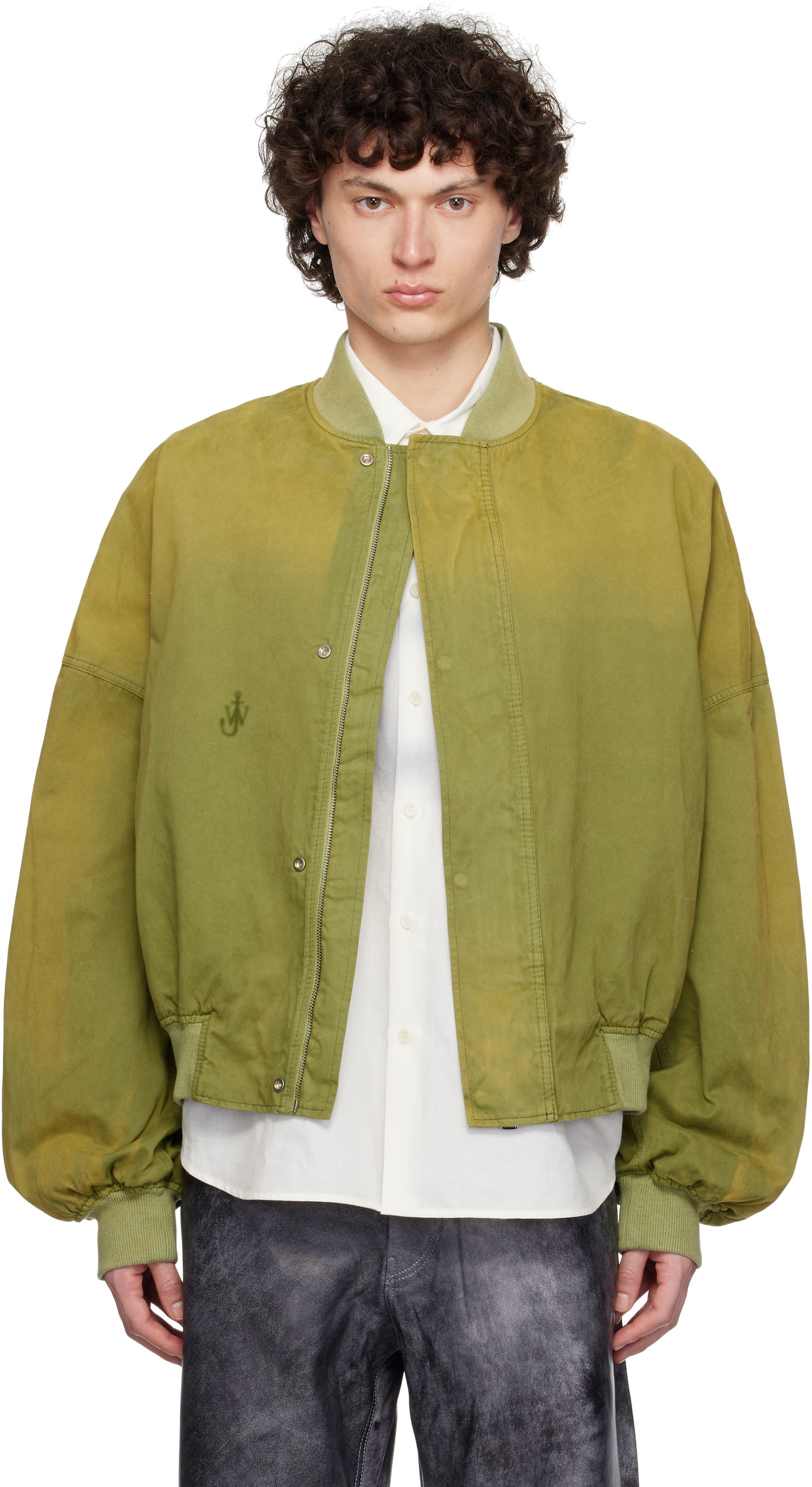 Яке бомбър JW Anderson JW Anderson Relaxed Cotton Bomber Jacket Зелено | JK0382-PG1767, 0