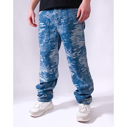 Дънки Karl Kani Karl Kani Og K Distress Camo Five Pocket Denim Pants W30 Синьо | KK-60000106