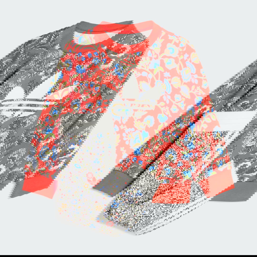 Комплект adidas Originals Toddler Originals x Liberty London Crew Set Червено | JY3018, 0