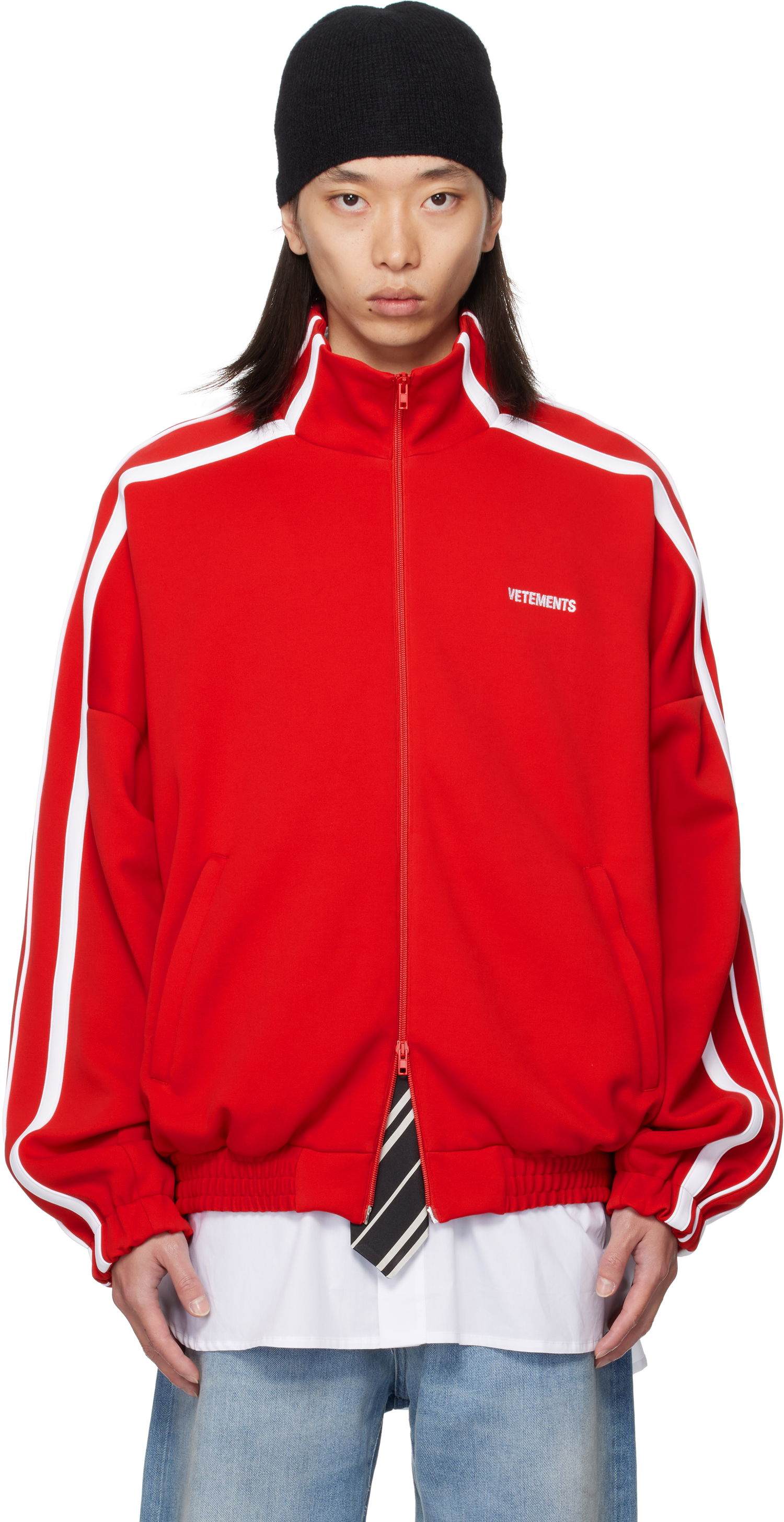Яке VETEMENTS Vetements Gym Track Jacket Червено | UH76GJ300R, 0