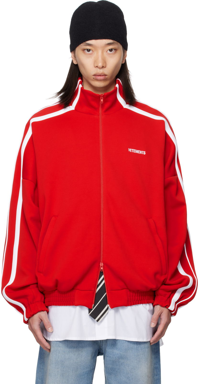 Яке VETEMENTS Vetements Gym Track Jacket Червено | UH76GJ300R
