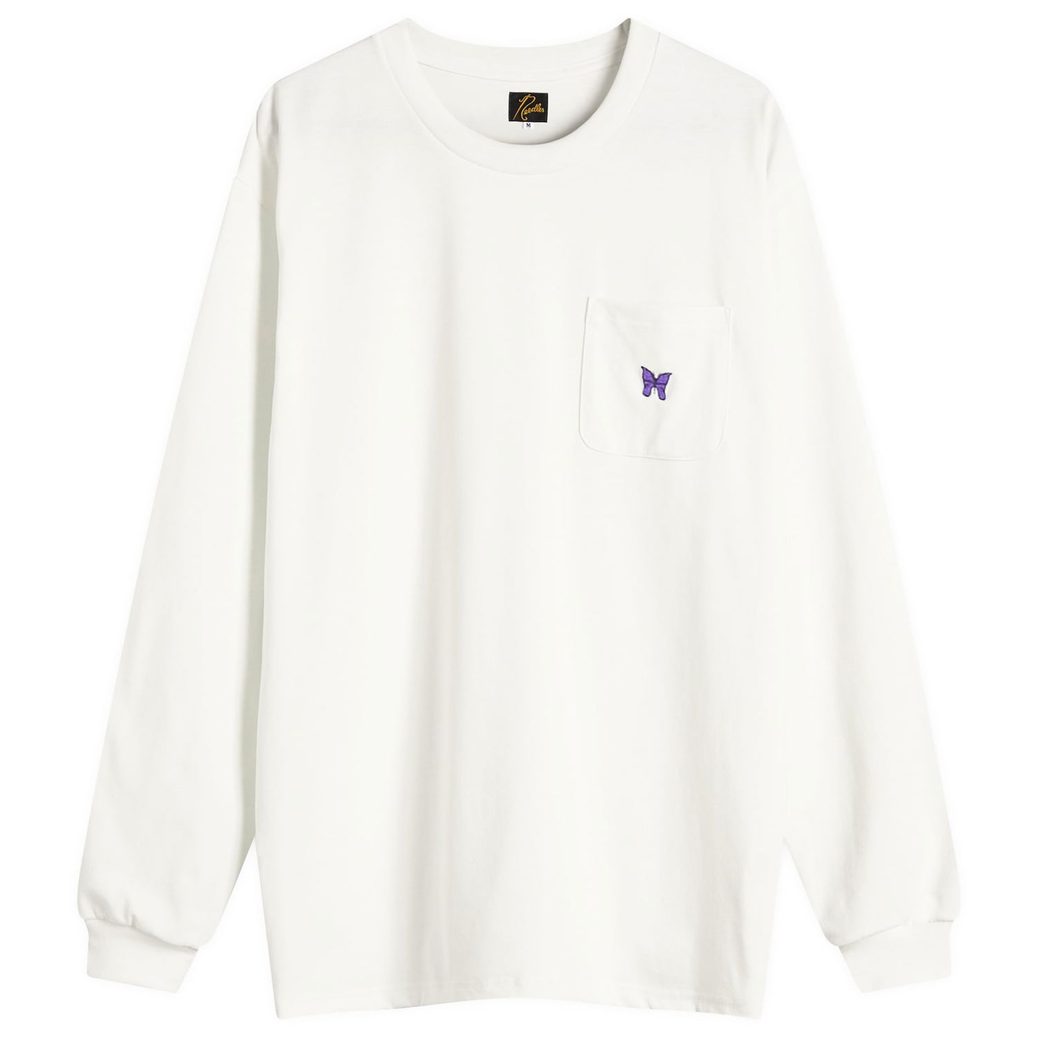 Тениска Needles Needles Papillion Pocket Tee, Size Large Бяло | QV361-A, 1