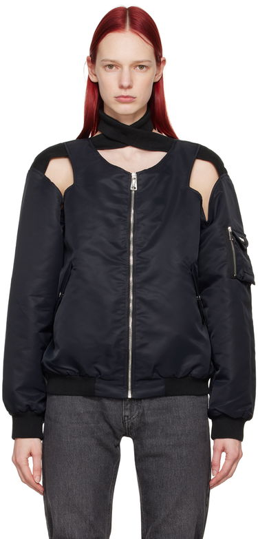 Яке бомбър Coperni Cut-Out Bomber Jacket Черно | COPOW17225, 0