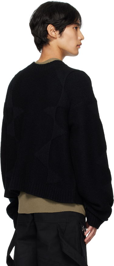 Пуловер HELIOT EMIL HELIOT EMIL Cropped Spiral Knit Sweater Черно | PREAW25_M_07_063_BLK01_CO, 2
