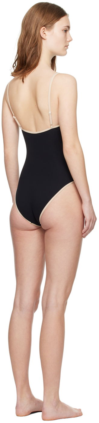 Бански TOTEME TOTEME Stripe Edge One-Piece Swimsuit Черно | 241-WSW1031-FB0097, 2