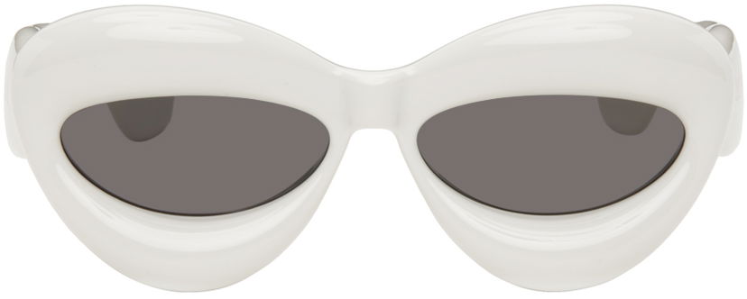 Слънчеви очила Loewe White Inflated Cat-Eye Sunglasses Бяло | LW40097I 192337116742