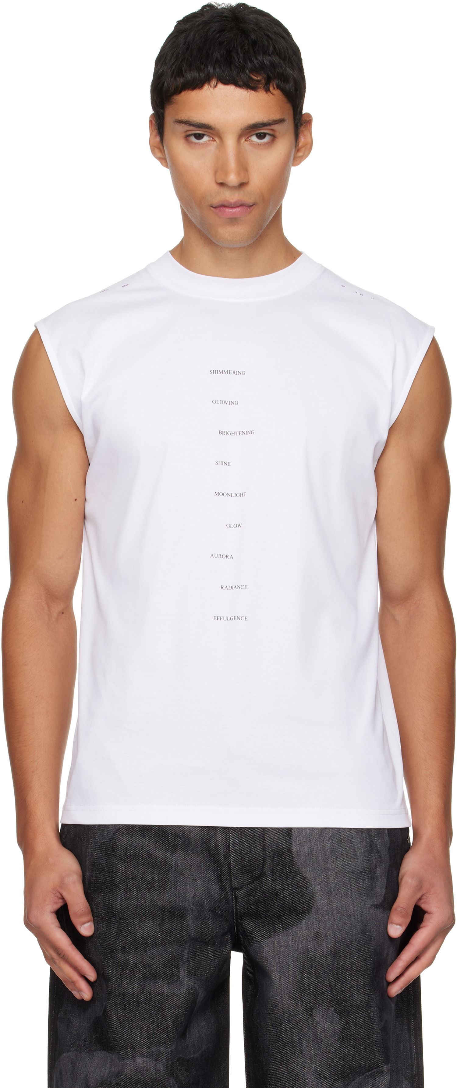 Потник HELIOT EMIL HELIOT EMIL Effulgence Sleeveless T-Shirt Бяло | AW25_M_09_151_WHT02, 0